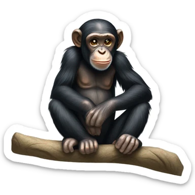 chimpanzee sitting sticker