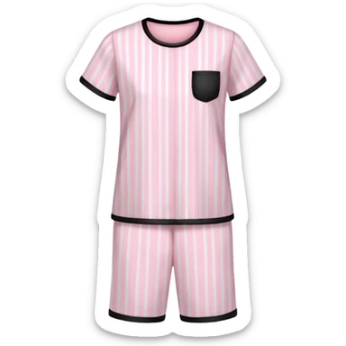 victoria secret pjs light pink and black stripes sticker