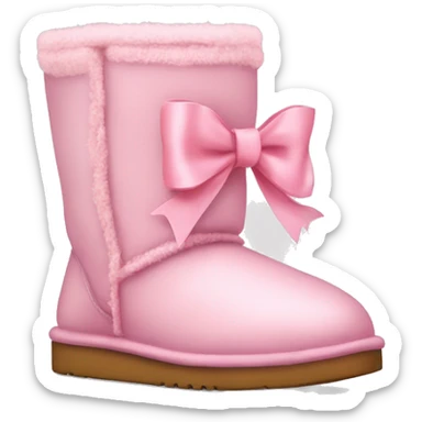 light pink uggs with ribbon/bow  sticker