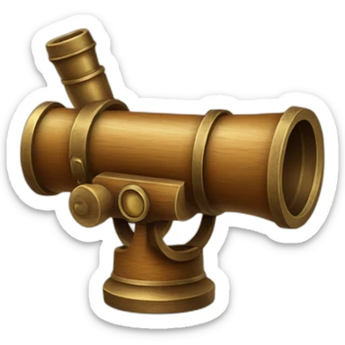 cartoon vintage spyglass sticker