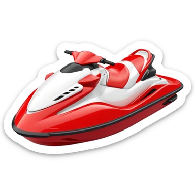 red and white jet ski sticker