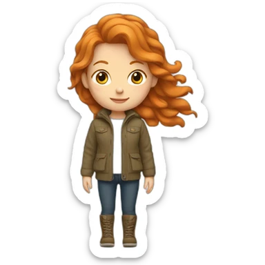 Canadian ginger girl  sticker
