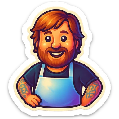 Create an emoji based on this person's appearance. Use a fun, expressive style suitable for emoji, in a retro stickers style. sticker
