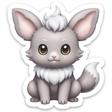 Minccino-Espurr-Cinccino-creature-hybrid sticker