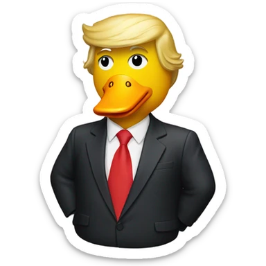 Donald Trump as a rubber duck sticker