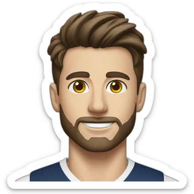 Mason mount with beard stubble and mustache  sticker