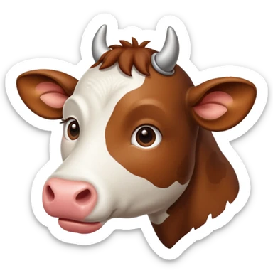 vaca con corazon de amor para copiar y pegar sticker