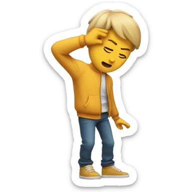 dab but one arm is over head instead of in front of face sticker