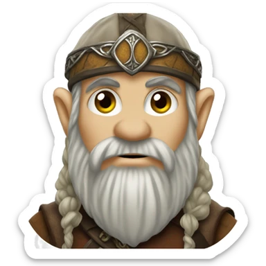 gimli dwarf in lord of the rings style sticker