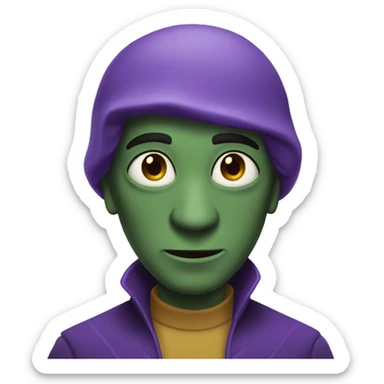 Villain purple turtle sticker