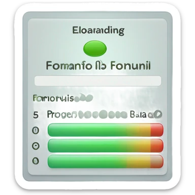 progress bar with 5 divisions. the first division of the progress bar should be in green showing completion of the task and one text saying in spanish "Elaborando formularios" sticker