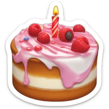 Gâteaux marquer joyeux anniversaire sticker