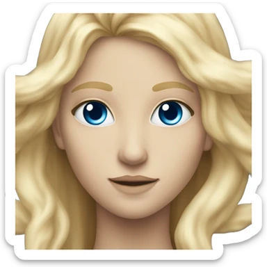 nordic pleiadian with long blonde hair and blue eyes sticker