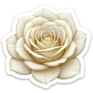 white rose, without green leaves, just flower sticker