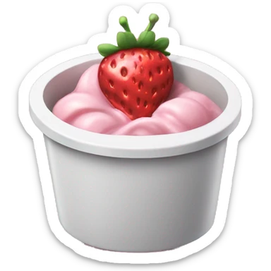  tub of strawberry icecream  sticker