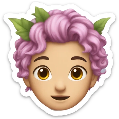 A blushing fae sticker