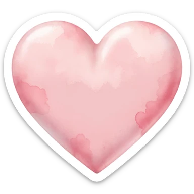 pastel heart with a soft watercolor wash sticker