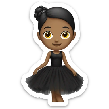 black Ballerina dress sticker