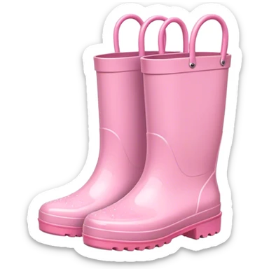Kids light pink rain boots sticker