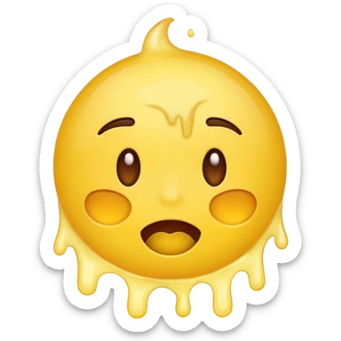 cartoon sticker of a hot and sweaty emoji, colorful and cheerful, no text, suitable for WhatsApp and Instagram sticker