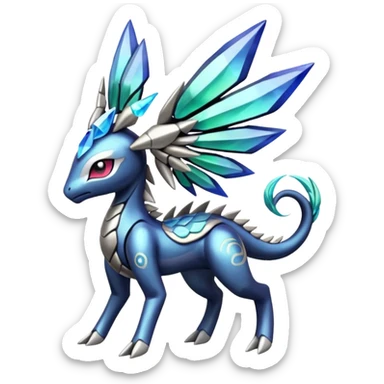 Meloetta-Dialga-Pokémon-Fakémon-fusion-hybrid-creature sticker