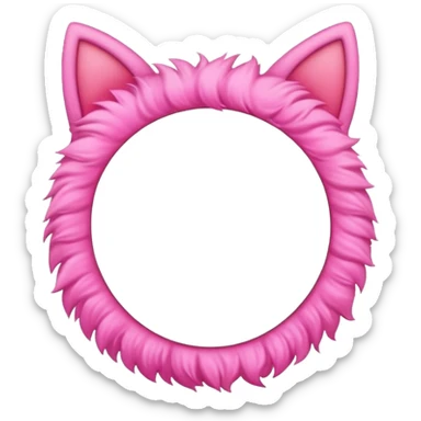 photo frame in the shape of cat ears, emoji style sticker