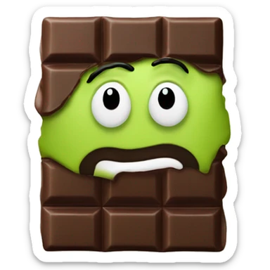 Dubai chocolate bar chocolate bar filled with pistachio Creme inside  sticker