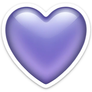 Periwinkle glass heart sticker