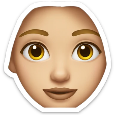 Fille avec un trai au sourcils sticker