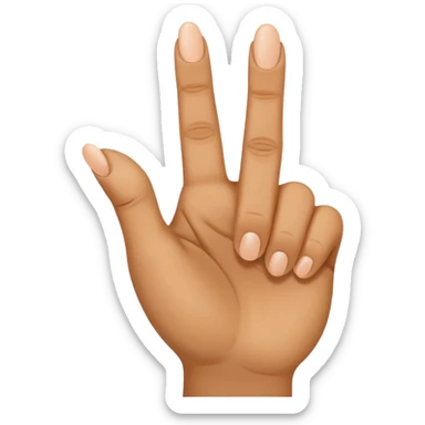 hand pointing index finger middle finger and baby finger sticker