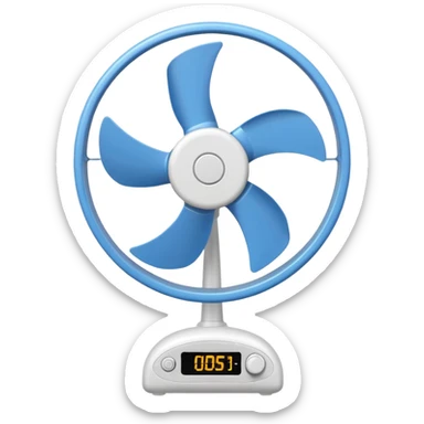 electric fan cartoon sticker