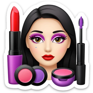 create me an image for a vertical in my super app, which is a beauty vertical, include make up elements only sticker