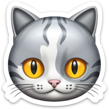 a flat round cat food can sticker