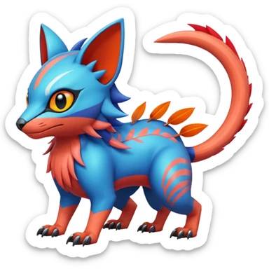  exotic tropical cyber-Sleuth-Litten-Linoone-Noibat-Fakémon-Pokémon-Vernid-creature sticker