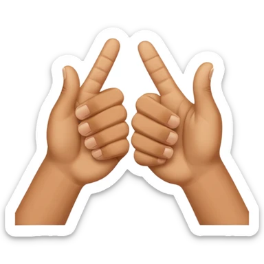 Put both hands together in a clapping gesture like saying goodbye.” sticker