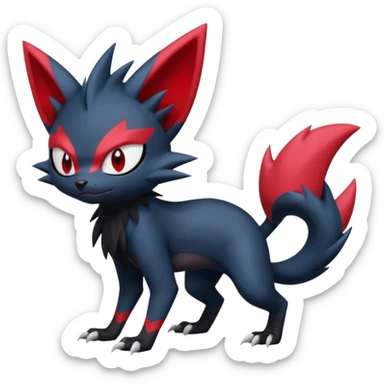 Sneasel-Weavile-Zoroark-Fakémon-hybrid-creature (full body)  sticker