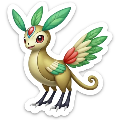 Meloetta-Vibrava-Xatu-Pokémon-Fakémon-hybrid-fusion-creature sticker