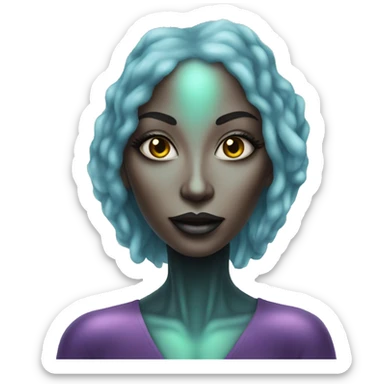 female diva alien high vibrational sticker