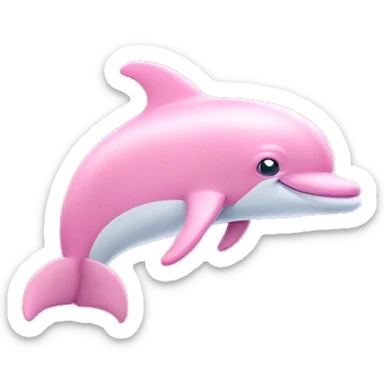 pink dolphin pink clouds sticker