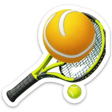 tennis racquet and ball sticker