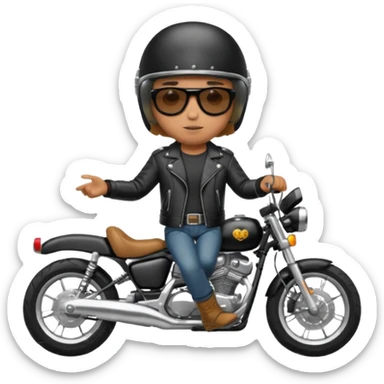 rider riding motorbiker sticker
