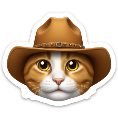 Cat wearing a cowboyhat  sticker