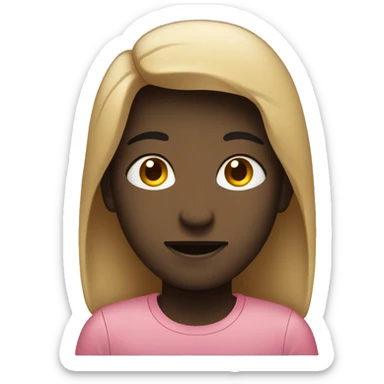 neutral emoji with black shade at the top of face sticker