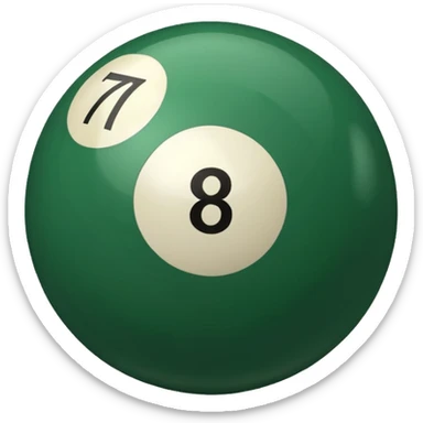 green billiard ball 7 number sticker