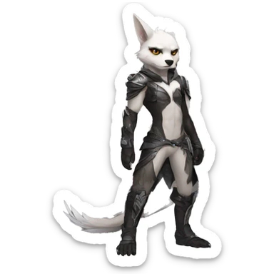 Anthro cool edgy winged animal hybrid full body sticker