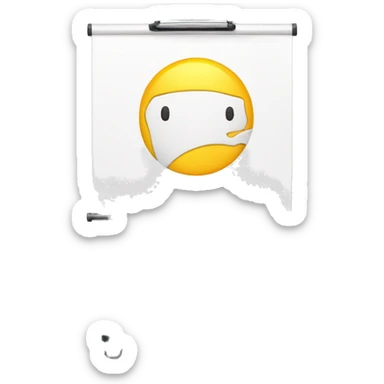 whiteboard on stand with wheels sticker