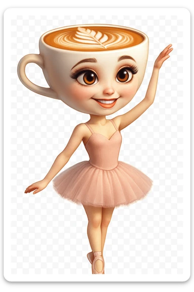 and make her stand straight Extract the character from the background, including the clothes and accessories they are wearing, and place on a transparent background. Keep the original style and appearance exactly the same. and separately give me the picture

 sticker