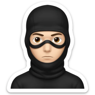 Peux tu me faire un gangster cagouler 🙏🏽  sticker