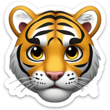 Tiger with evil face   jiu jitsu with his arms crossed sticker