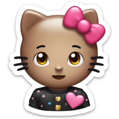 Hello kitty with hearts  sticker